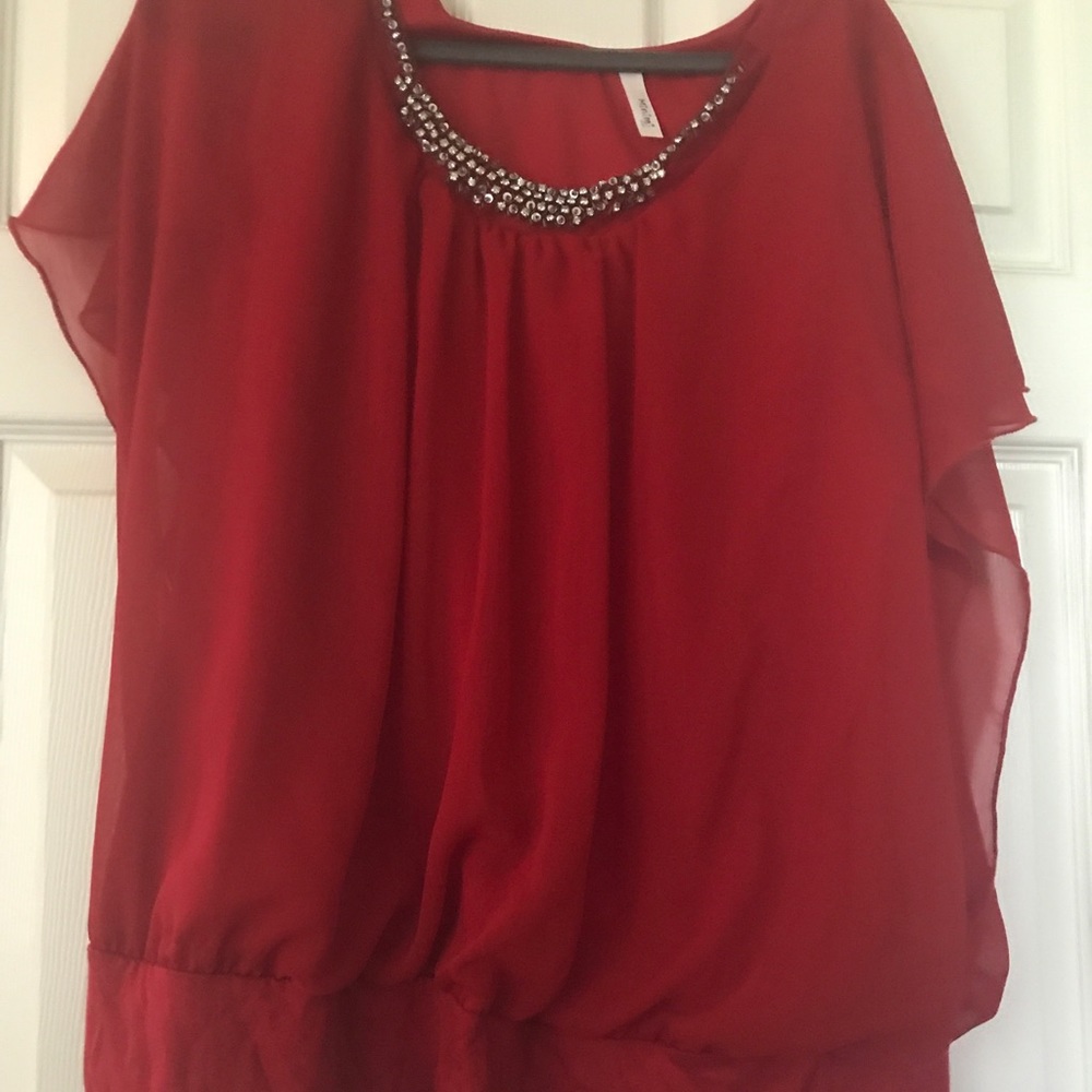 Red blouse
